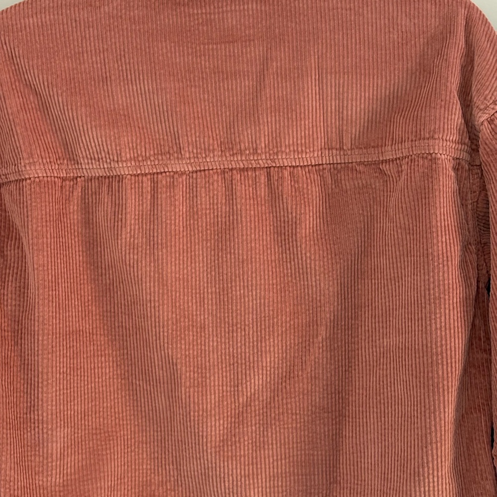 American Eagle Cropped Corduroy Button-Down Shacket Size S - Picture 8 of 10